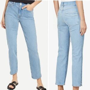 FRAME Le High Straight Leg Light Blue Jean In Caye Sand Size 26